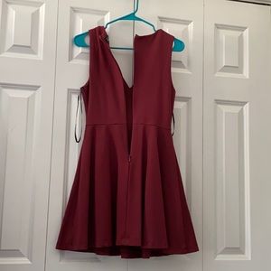 Burgundy, Skater dress, Homecoming, Short